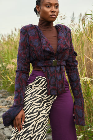 Elongated Open-Back Blazer